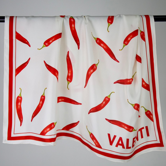 Peperoncino Print Silk Scarf