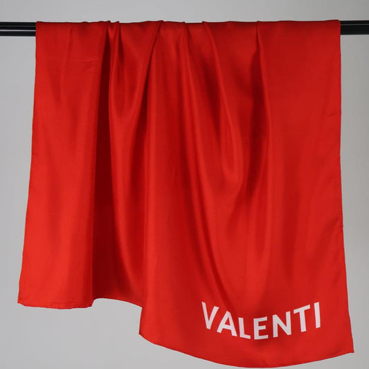 Rosso Valenti Print Silk Scarf